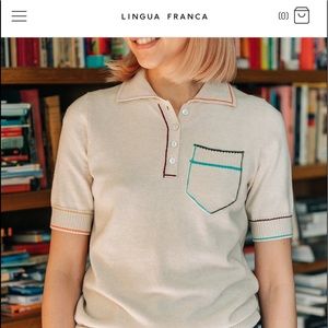 Adorable cashmere sweater tee from Lingua Franca